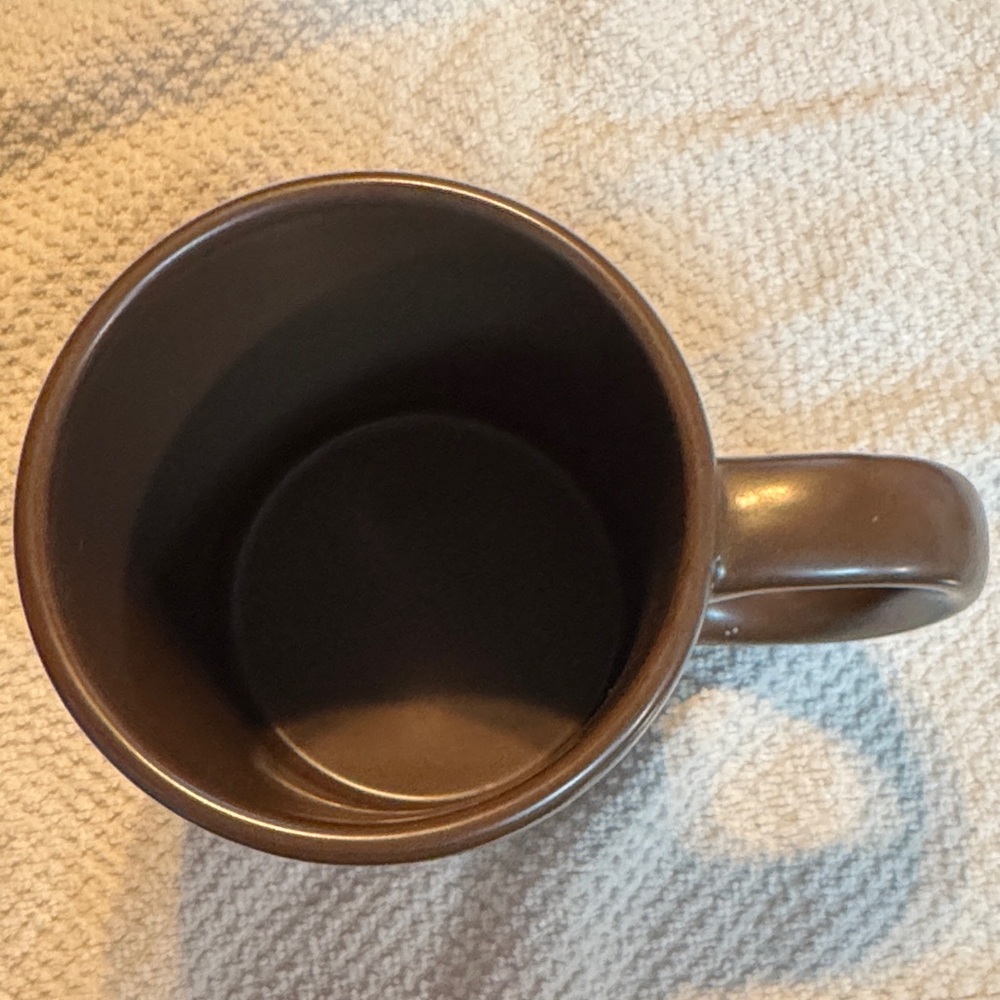 Cracker Barrel Brown and Cream Coffee Mug with Retro Label - Picture 2 of 4